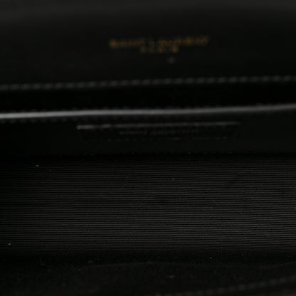 Saint Laurent Nappa Patent Calfskin Two-Toned Small Monogram Kate Satchel Desert Sand Black 5 of 8