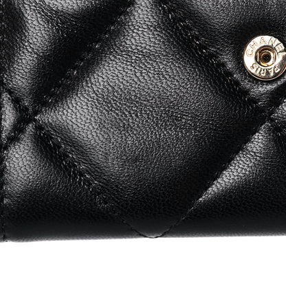 Chanel Lambskin Quilted Chanel 19 Flap Card Holder Black 11 of 12