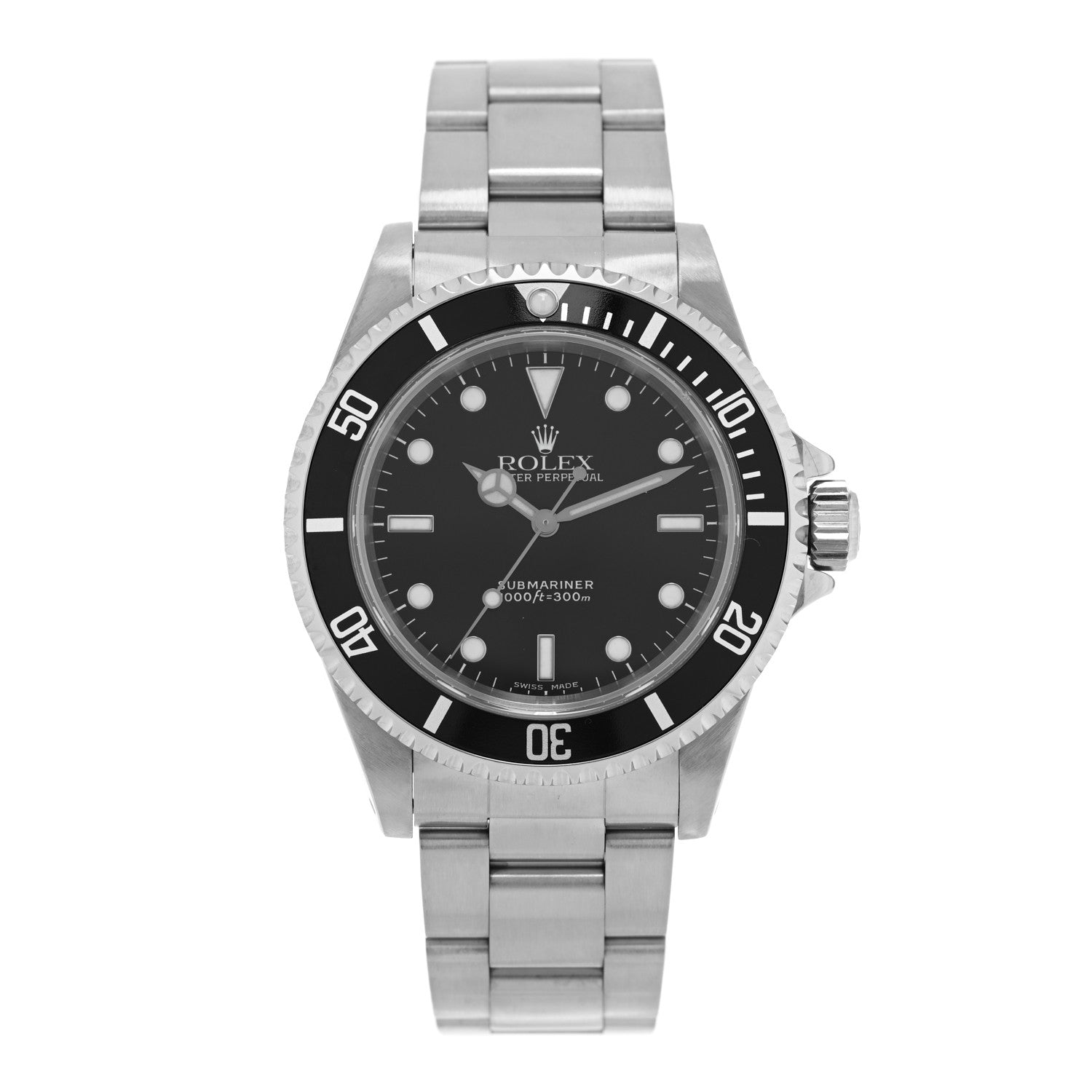 Rolex Stainless Steel 40mm Oyster Perpetual Submariner Watch Black 14060 1 of 4