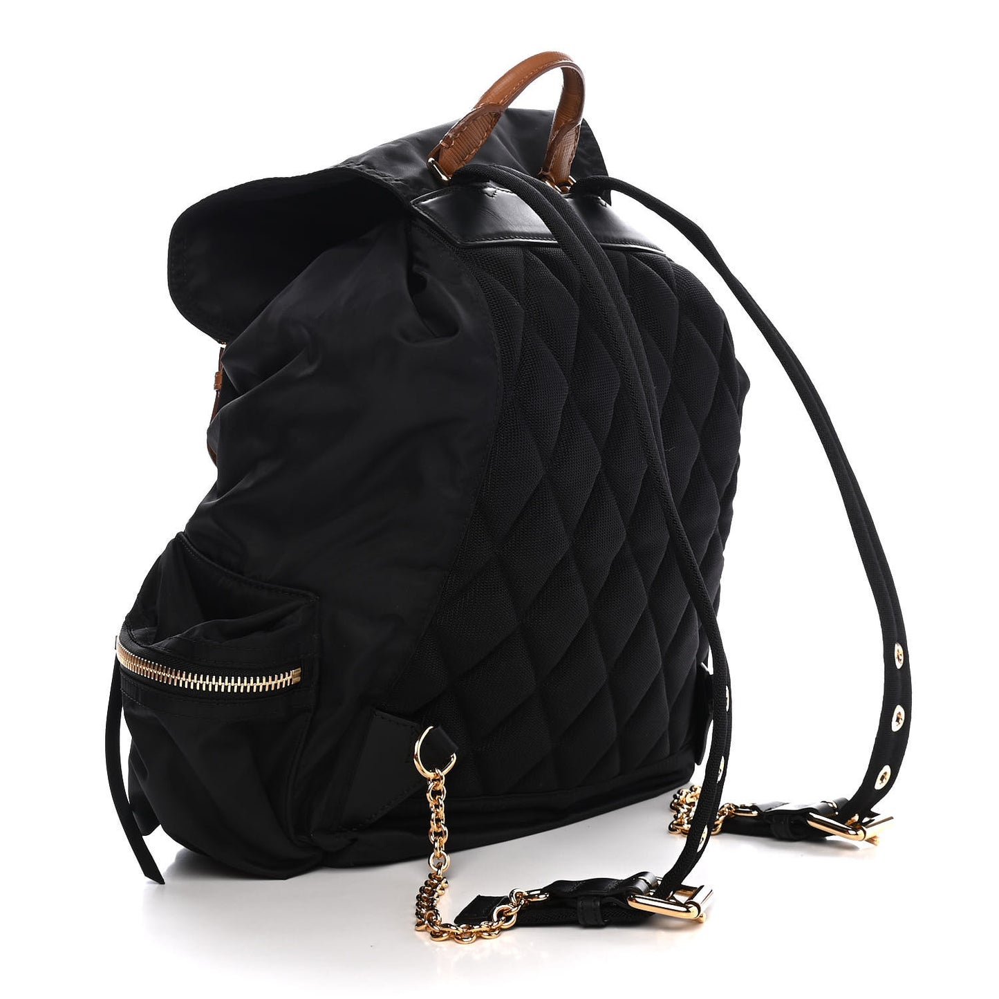 Nylon Large Rucksack Backpack Black