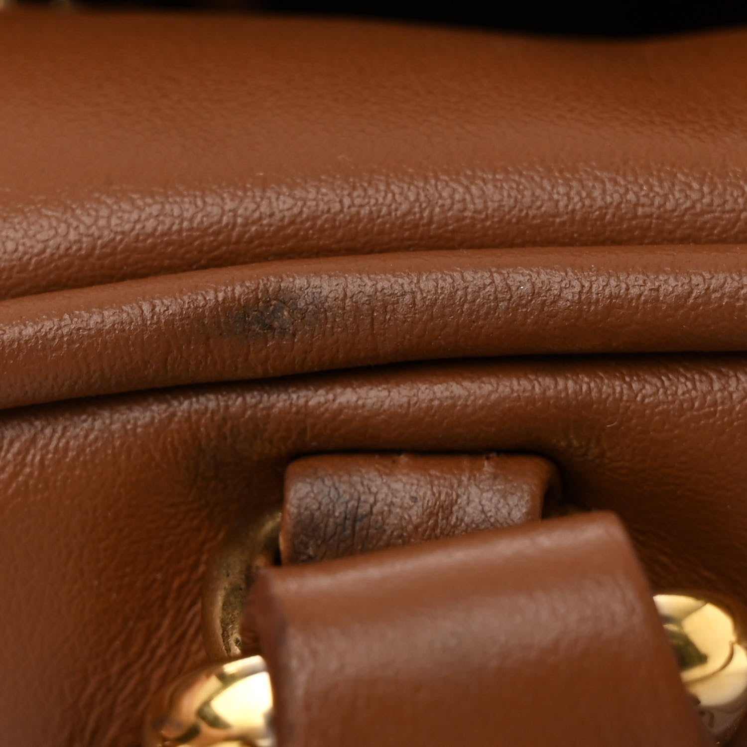 Miu Miu Calfskin Arcadie Top Handle Bag Cognac 12 of 12