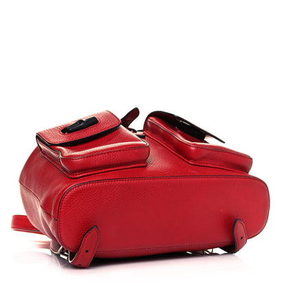 Gucci Cellarius Calfskin Medium Bamboo Backpack Hibiscus Red 3 of 15