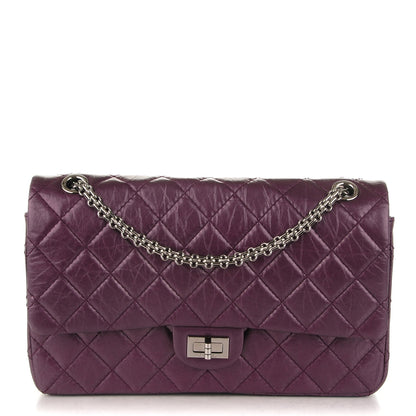Chanel Metallic Aged Calfskin Quilted 2.55 Reissue 226 Flap Dark Purple 1 of 7