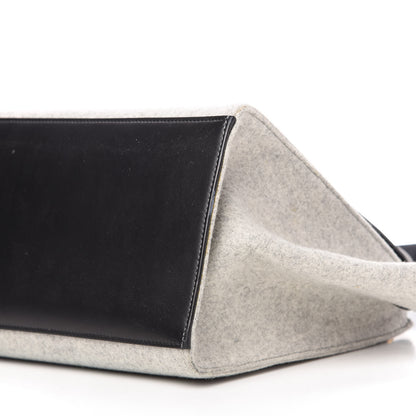 Celine Felt Smooth Calfskin Medium Trapeze Pearl Grey 9 of 14