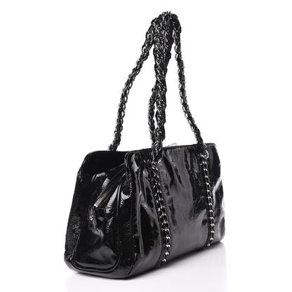 Chanel Patent Calfskin Small Luxe Ligne Tote Black 3 of 11