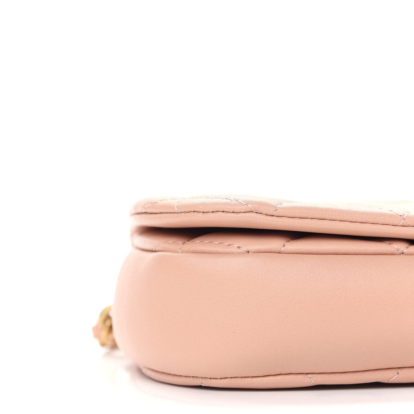 Calfskin Quilted Coco Mail Clutch With Chain Light Pink