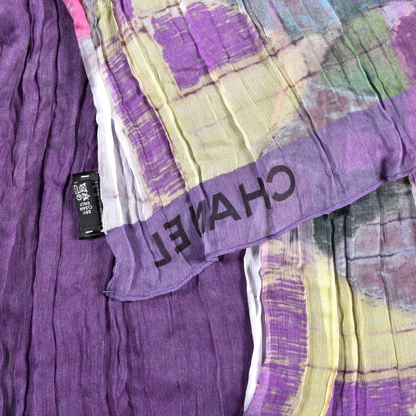 Silk Scarf Purple Multicolor