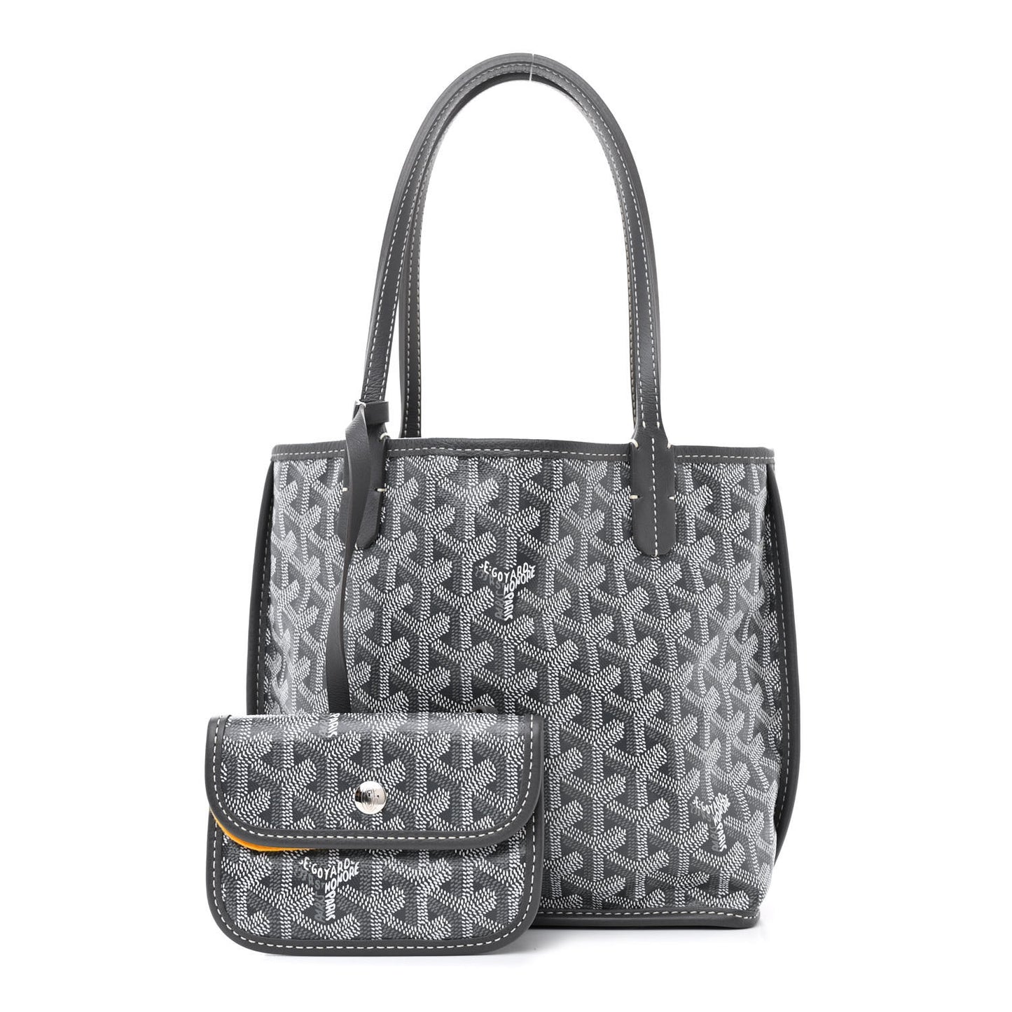 Goyardine Reversible Mini Anjou Grey