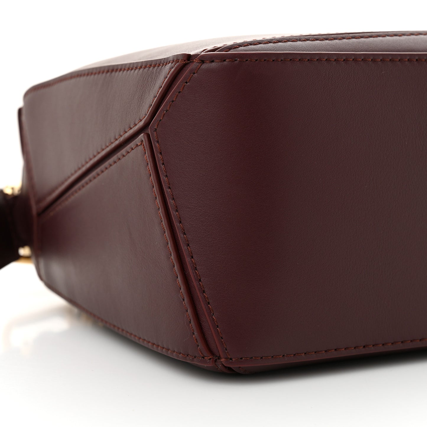 Calfskin Small Woven Puzzle Bag Dark Burgundy