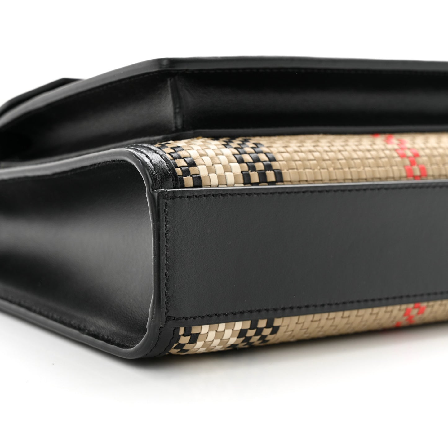 Calfskin Check Mini Pocket Bag Black