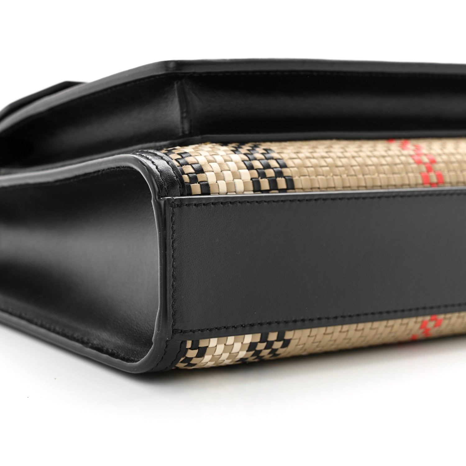 Burberry Calfskin Check Mini Pocket Bag Black 8 of 11