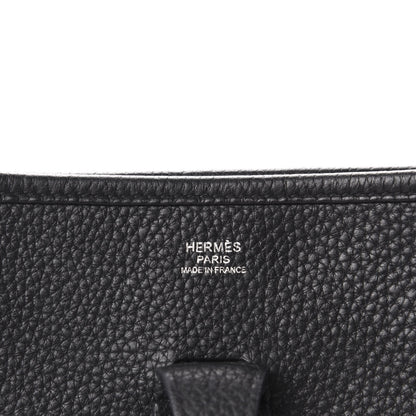 Hermes Taurillon Clemence Evelyne III PM Black 8 of 10