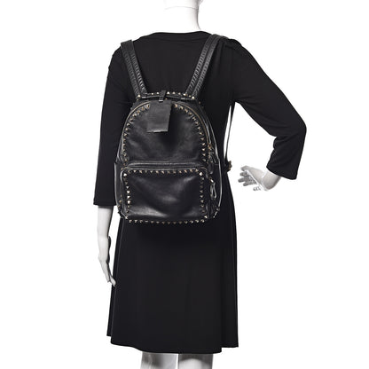 Valentino Garavani Vitello Medium Rockstud Backpack Black 2 of 11