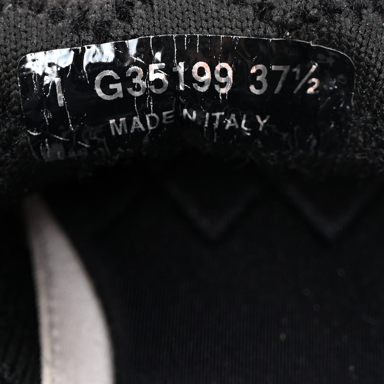 Chanel Mixed Fabrics Knit Sneakers 37.5 Black Grey White 7 of 8