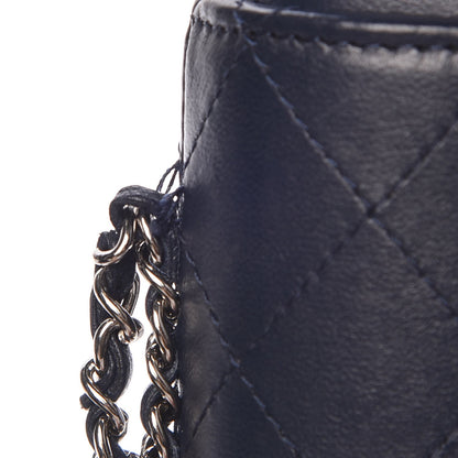 Chanel Lambskin Quilted Chain Around Phone Holder Navy 12 of 13