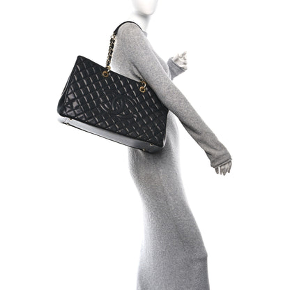 Chanel Caviar Quilted XL Grand Shopping Tote GST Black 2 of 10