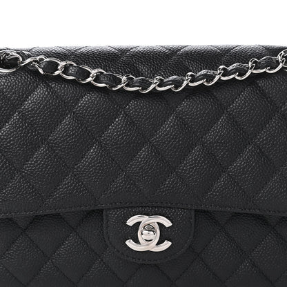 Chanel Caviar Quilted Medium Double Flap Black 10 of 11