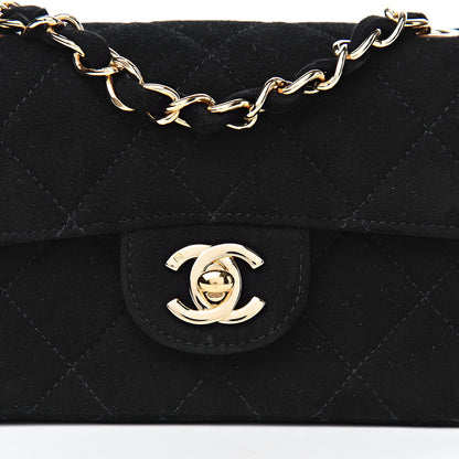 Chanel Velvet Quilted Extra Mini Rectangular Flap Black 10 of 10