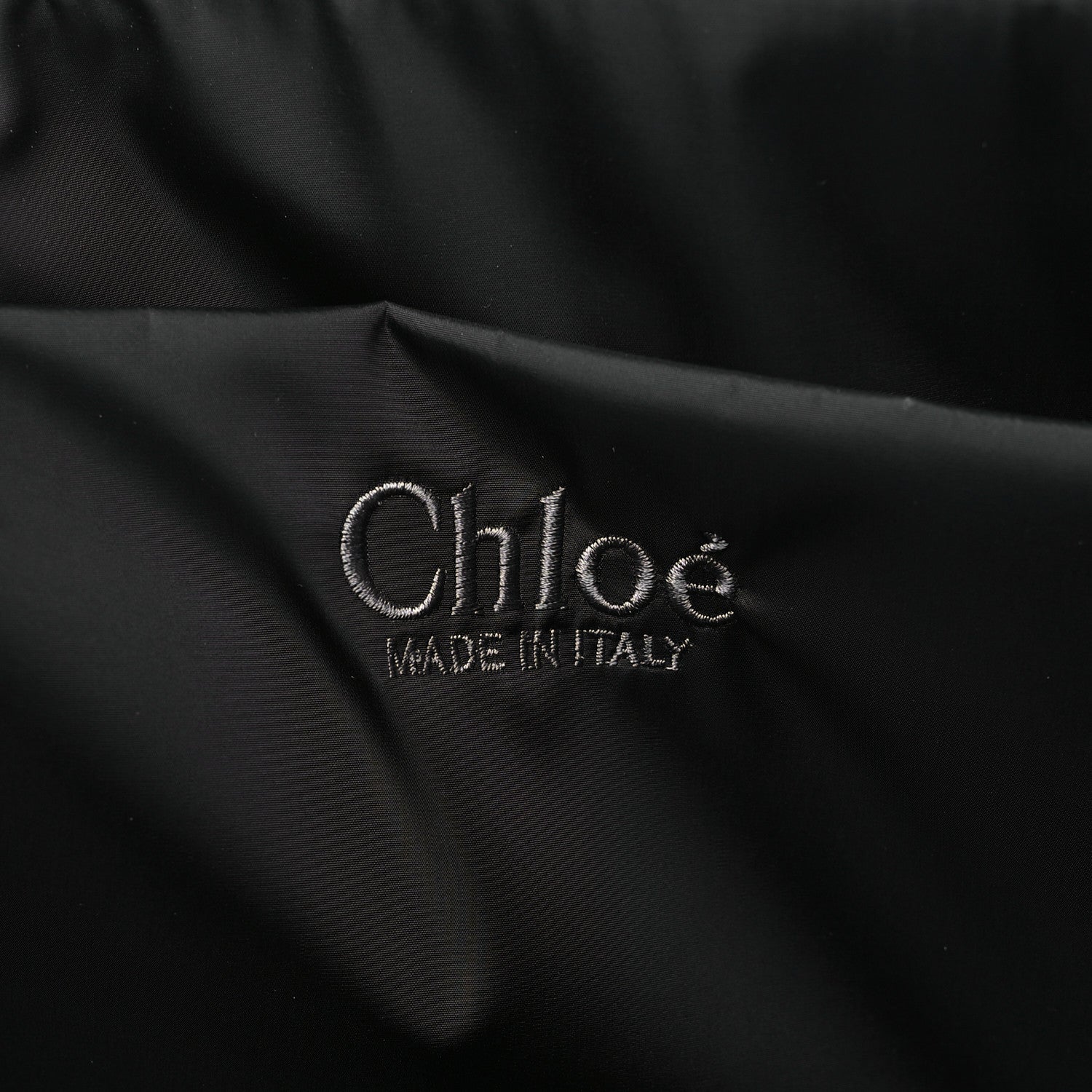 Chloe Recycled Nylon Large Woody Ribbon Tote Black 6 of 8