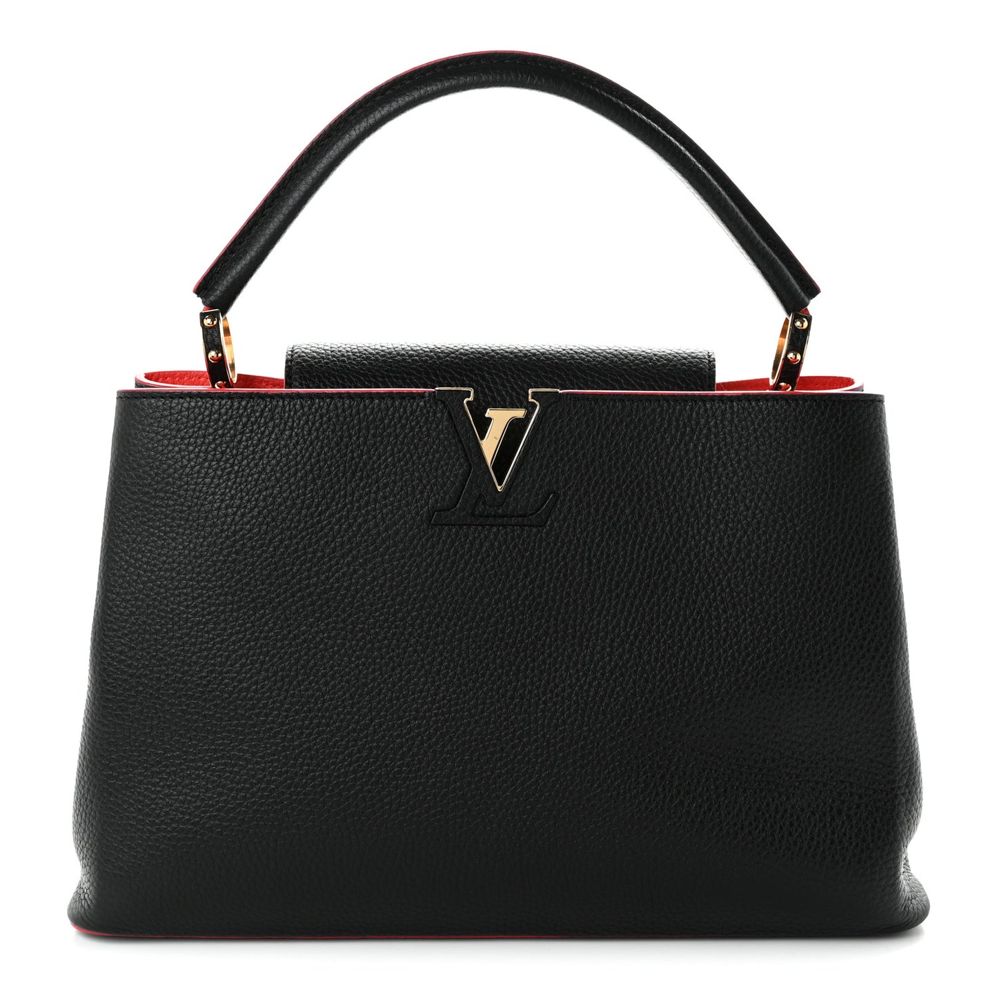 Taurillon Capucines MM Black Flamingo