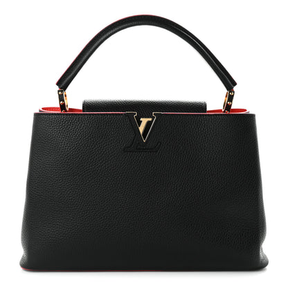 Louis Vuitton Taurillon Capucines MM Black Flamingo 1 of 9