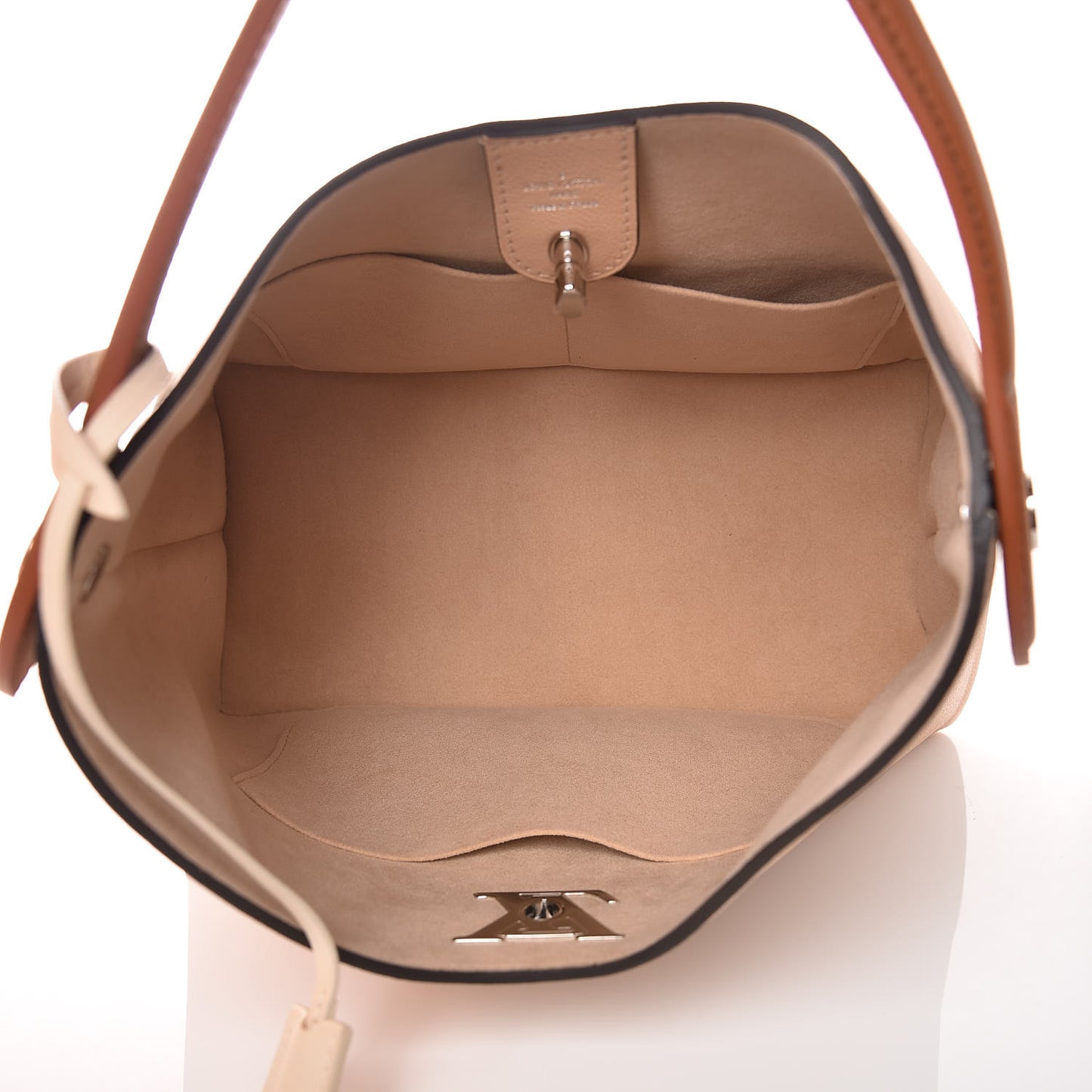 Calfskin Lockme Hobo Beige