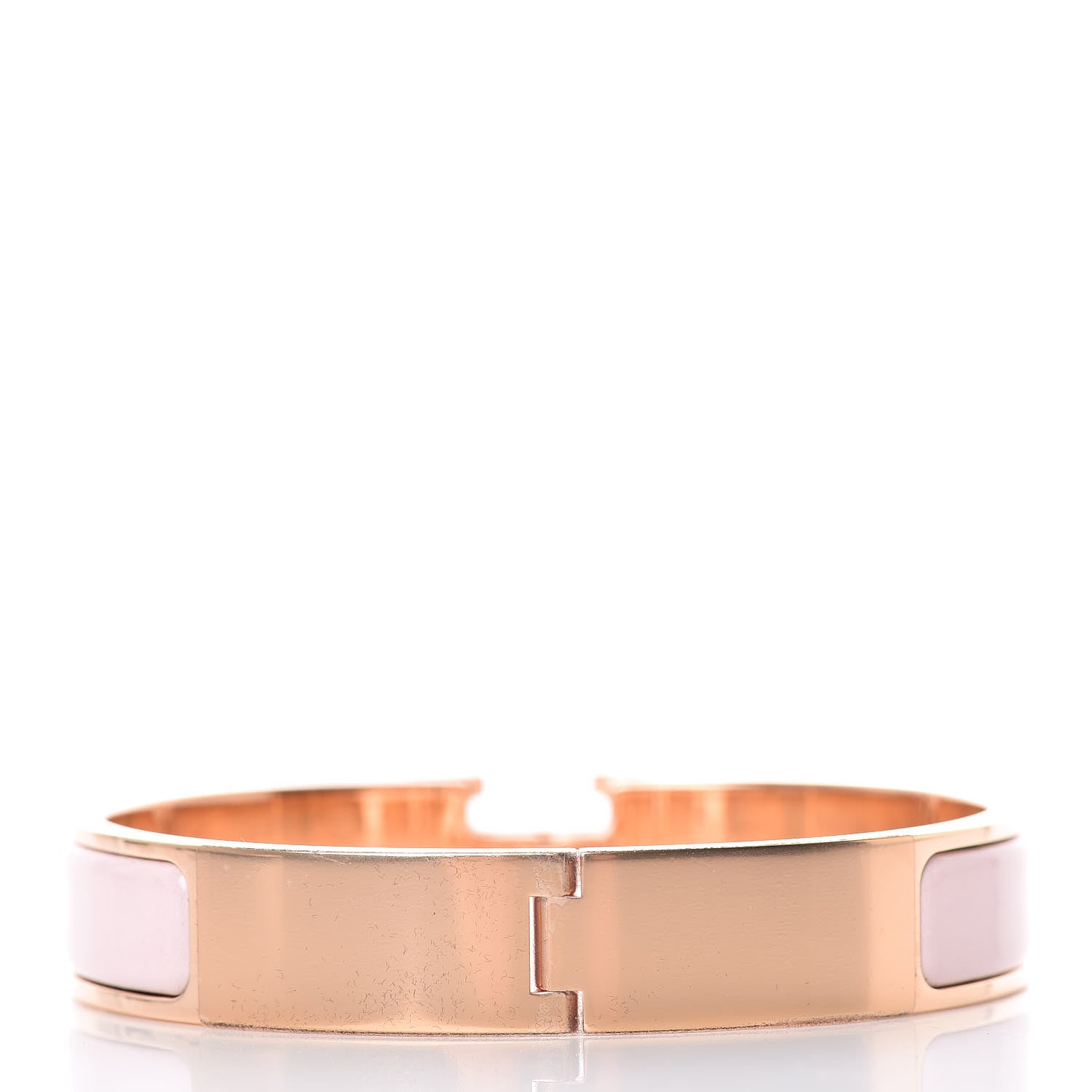 Hermes Enamel Narrow Clic Clac H Bracelet GM Rose Candeur 3 of 5