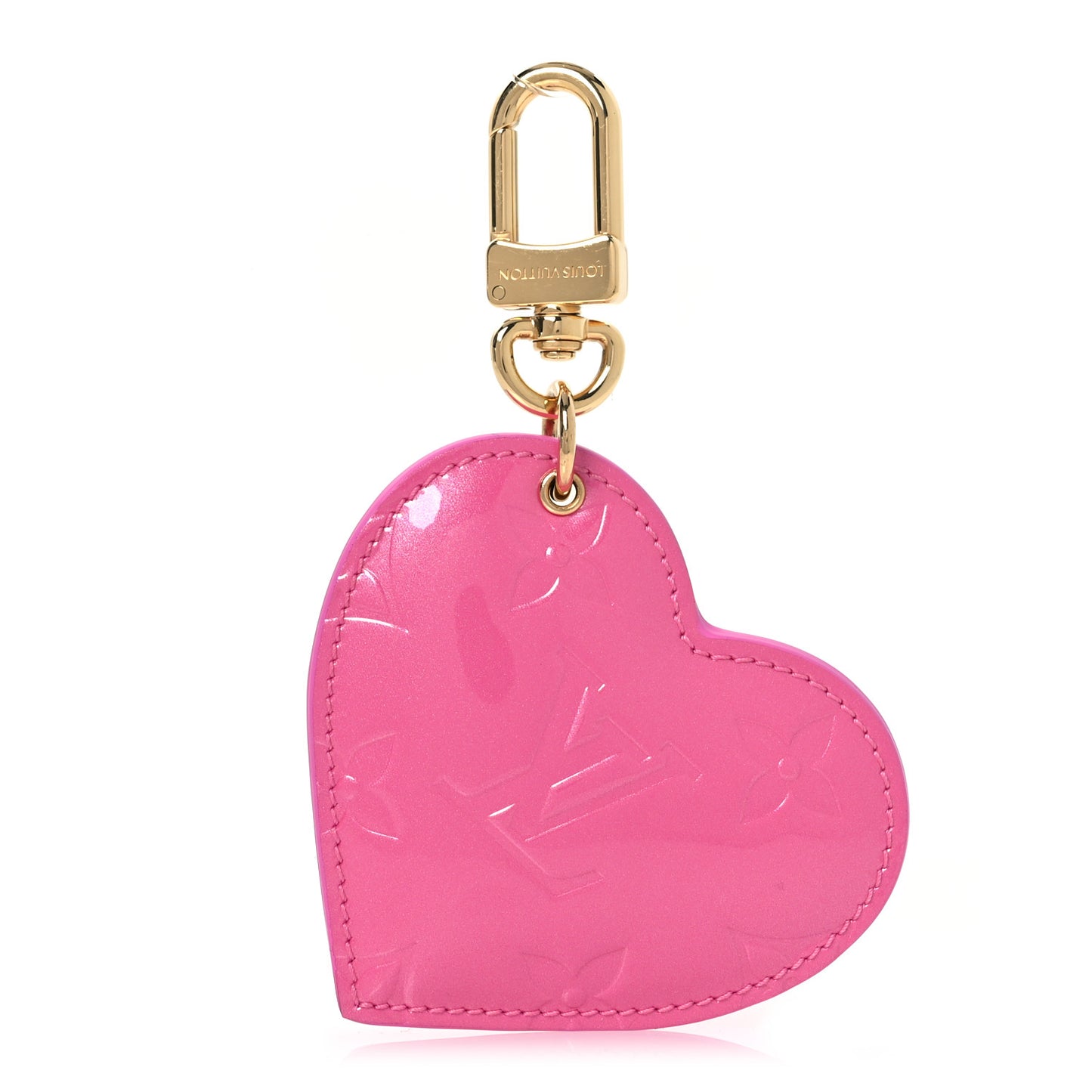 Vernis See Your Love Heart Key Holder Bag Charm Pink