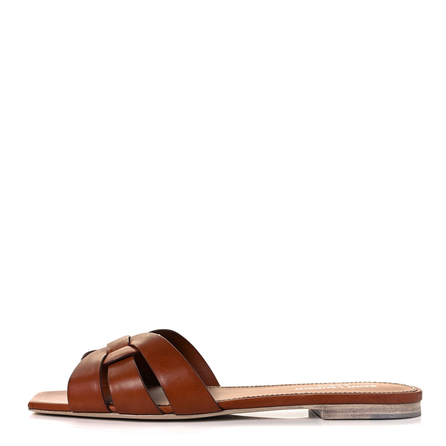 Calfskin Tribute 05 Slide Sandals 39 Amber