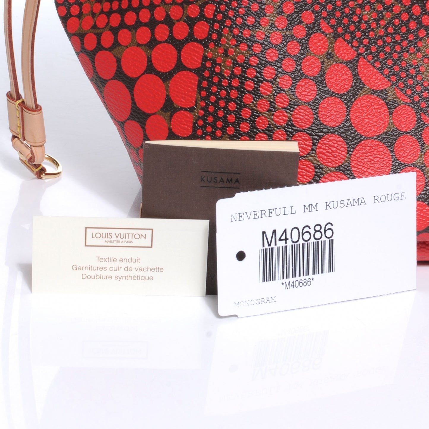 Monogram Kusama Waves Neverfull MM Red