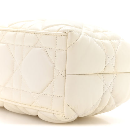 Christian Dior Calfskin Macrocannage Medium Diortravel Nomad Pouch Off White 10 of 12