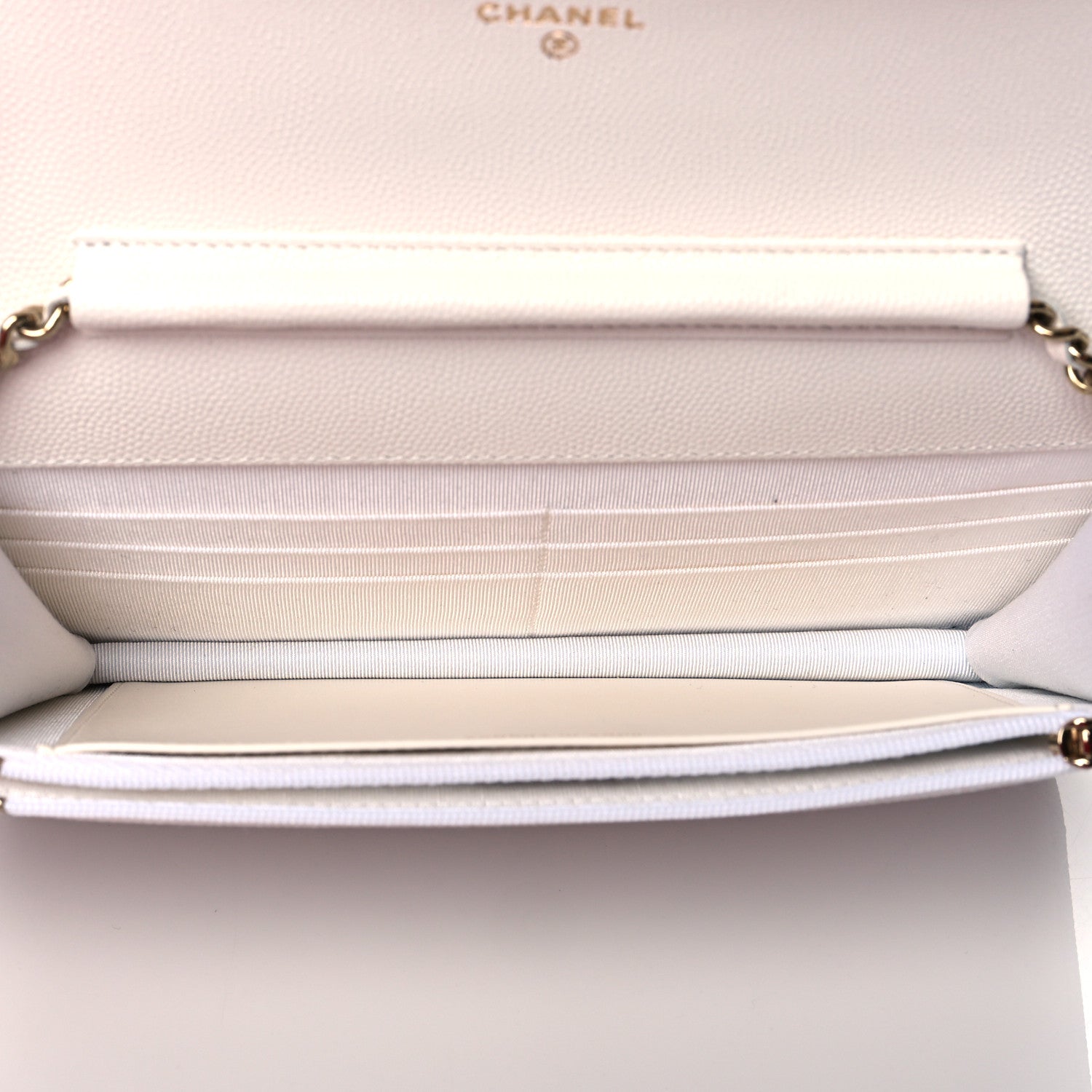 Chanel Caviar Quilted Wallet On Chain WOC White 5 of 11