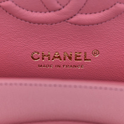 Chanel Caviar Flat Chevron Quilted Medium Double Flap Pink 7 of 8