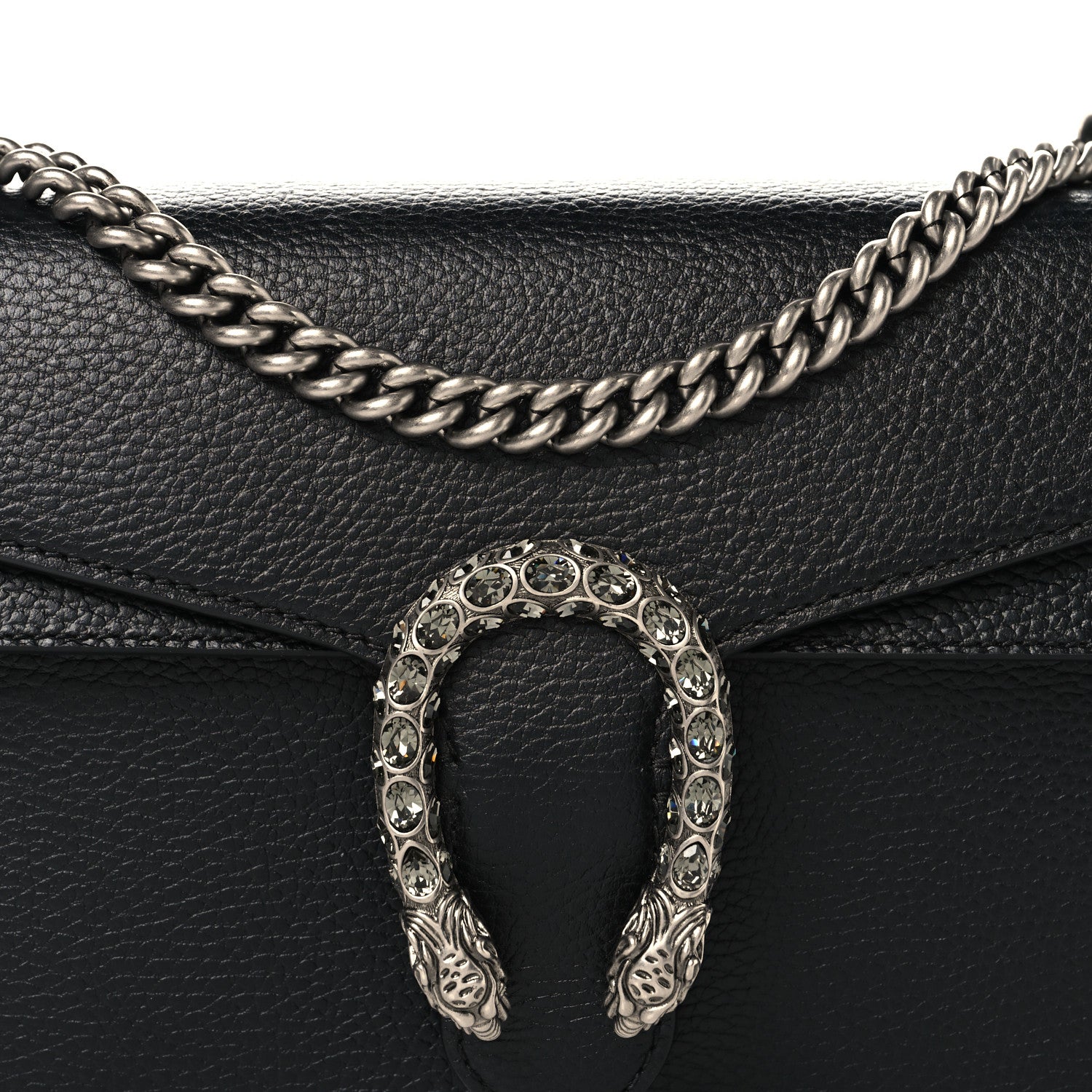 Gucci Pebbled Calfskin Small Dionysus Shoulder Bag Black 8 of 10