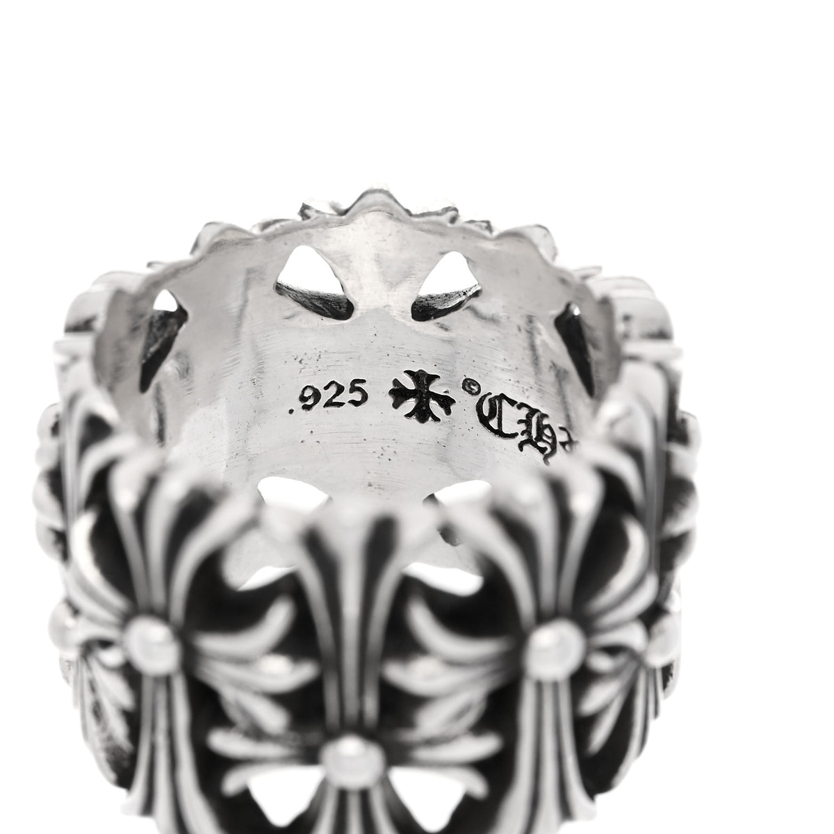 Chrome Hearts Sterling Silver Cemetery Cross Ring 56 7.5 6 of 6