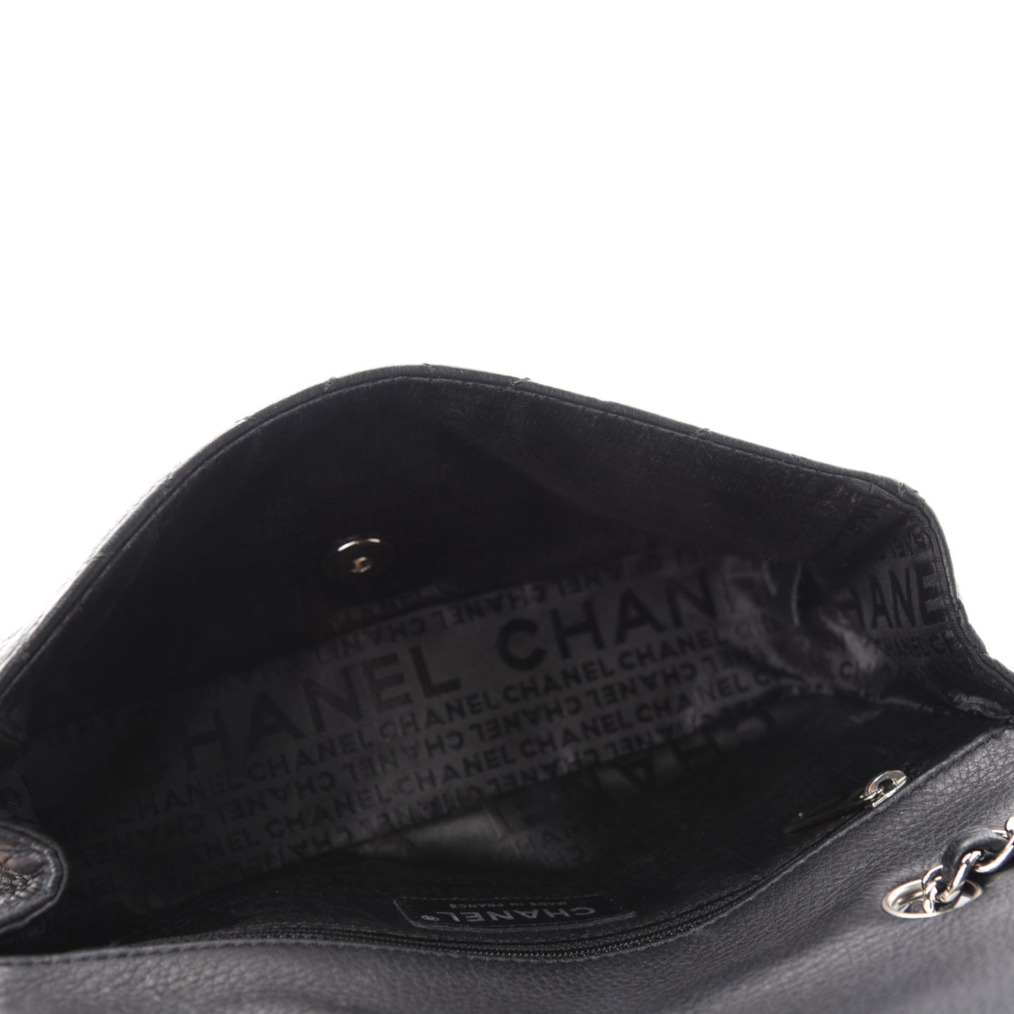 Deerskin Quilted East West Flap Black