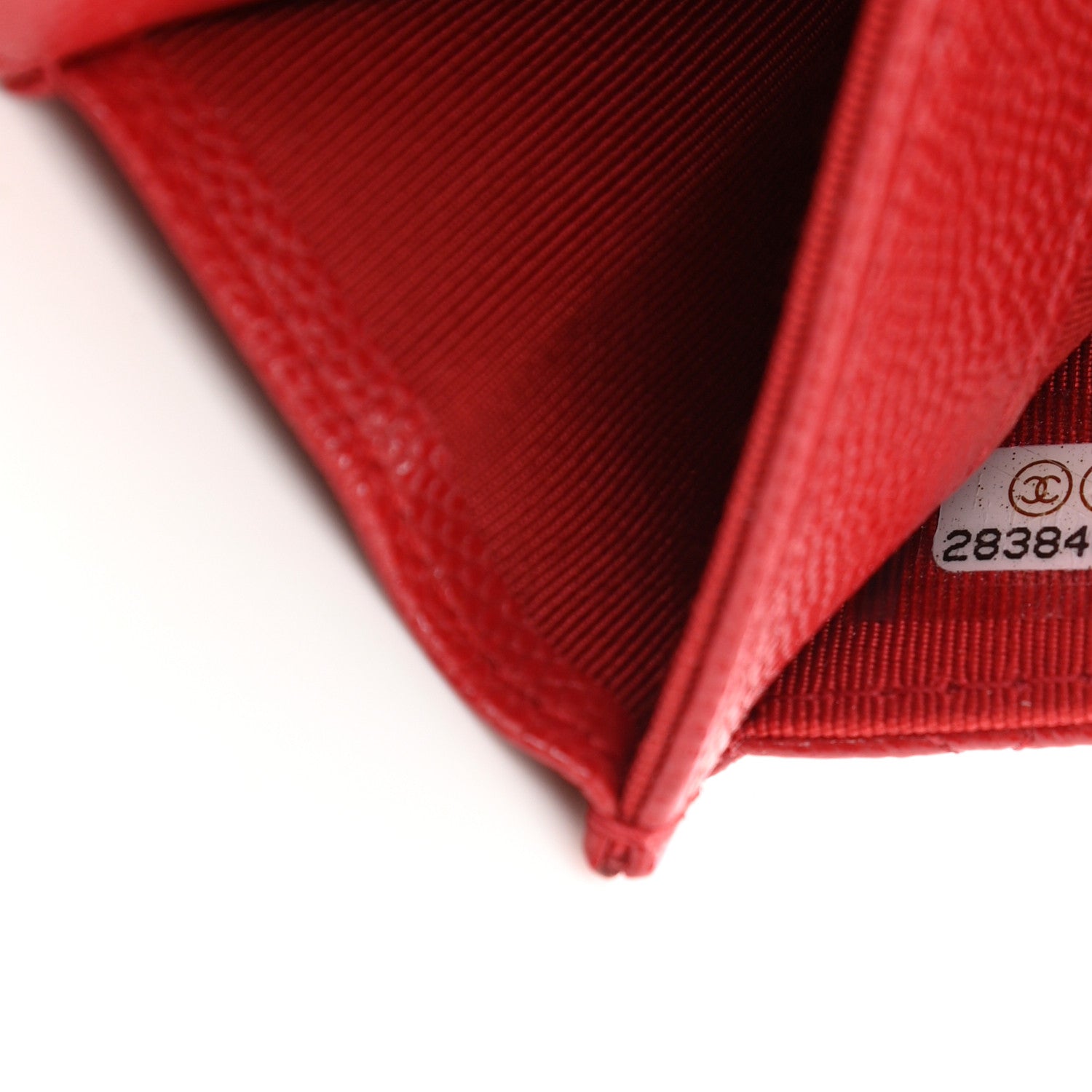 Chanel Caviar Quilted Flap Card Holder Wallet Red 8 of 9