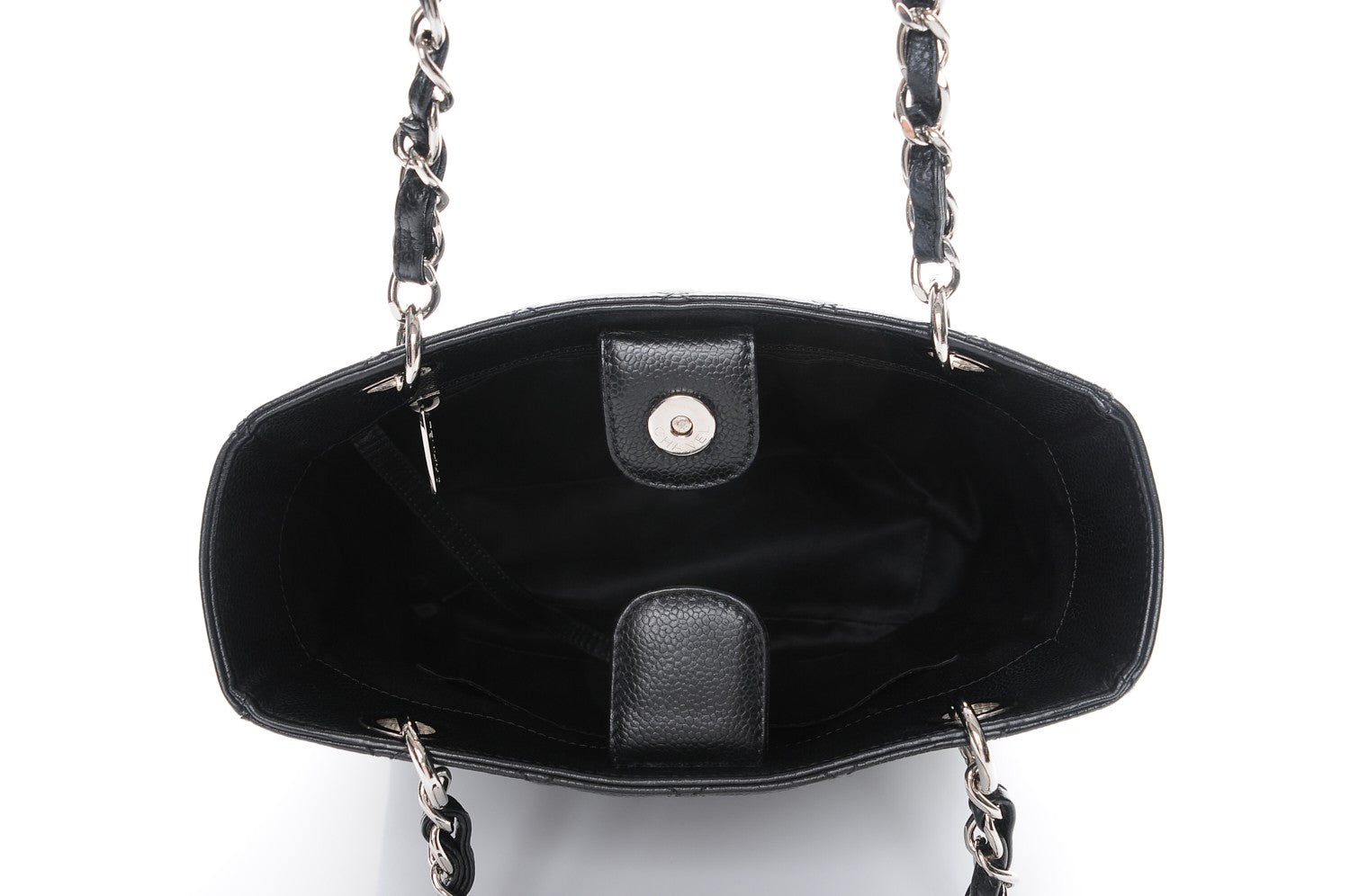 Chanel Caviar Quilted Petit Shopping Tote PST Black 5 of 7