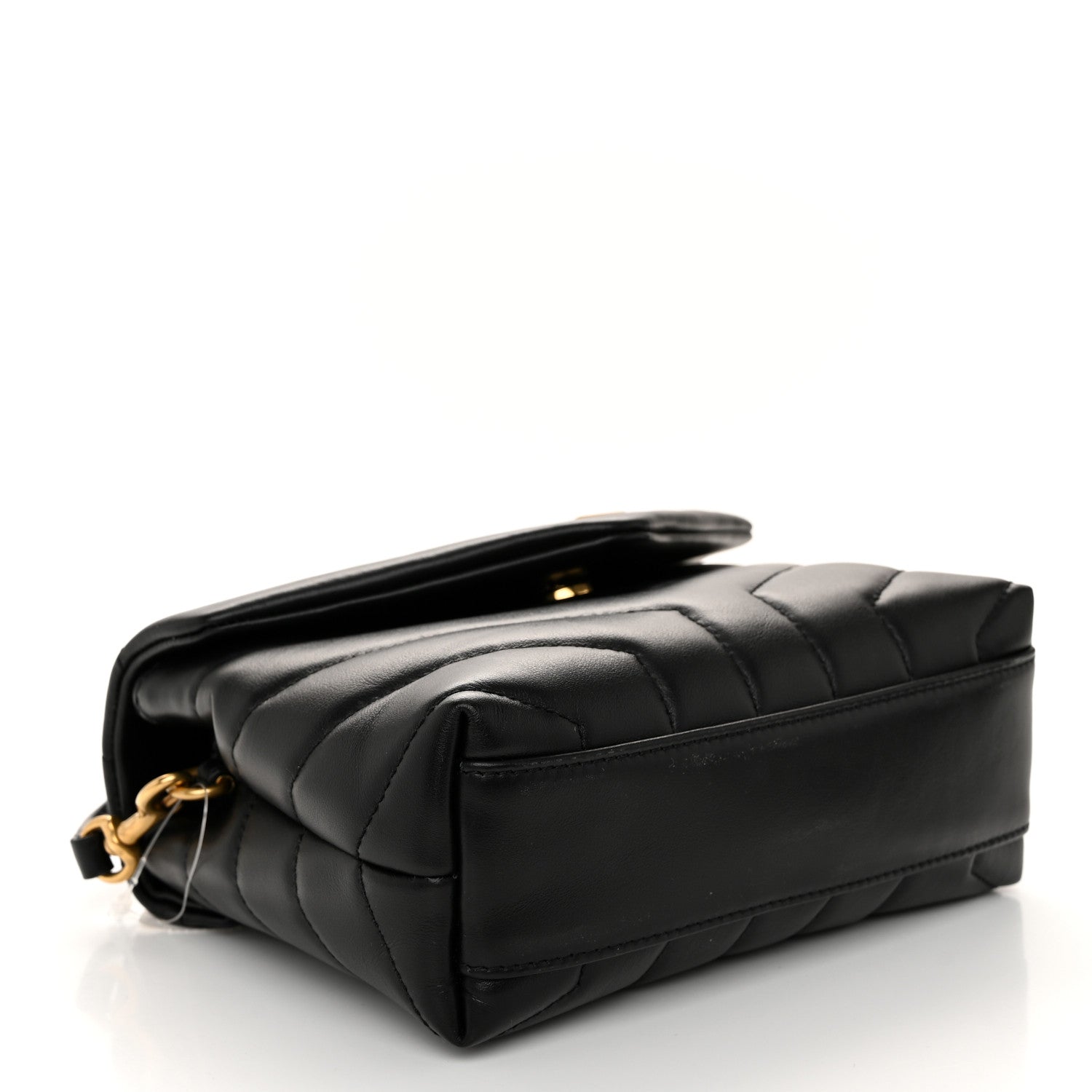 Saint Laurent Calfskin Y Quilted Monogram Toy Loulou Crossbody Bag Black 4 of 10
