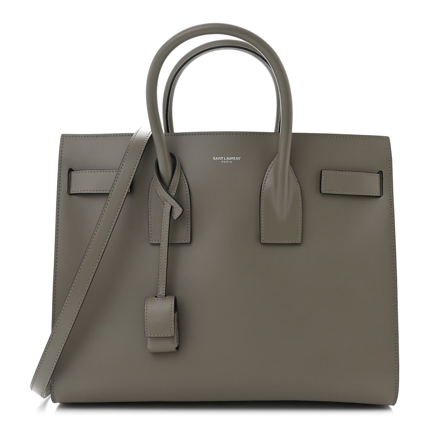 Saint Laurent Smooth Calfskin Small Sac De Jour Kaki Militaire 1 of 9