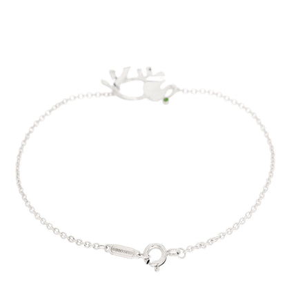 Tiffany Sterling Silver Tsavorite Save the Wild Elephant Bracelet 2 of 5