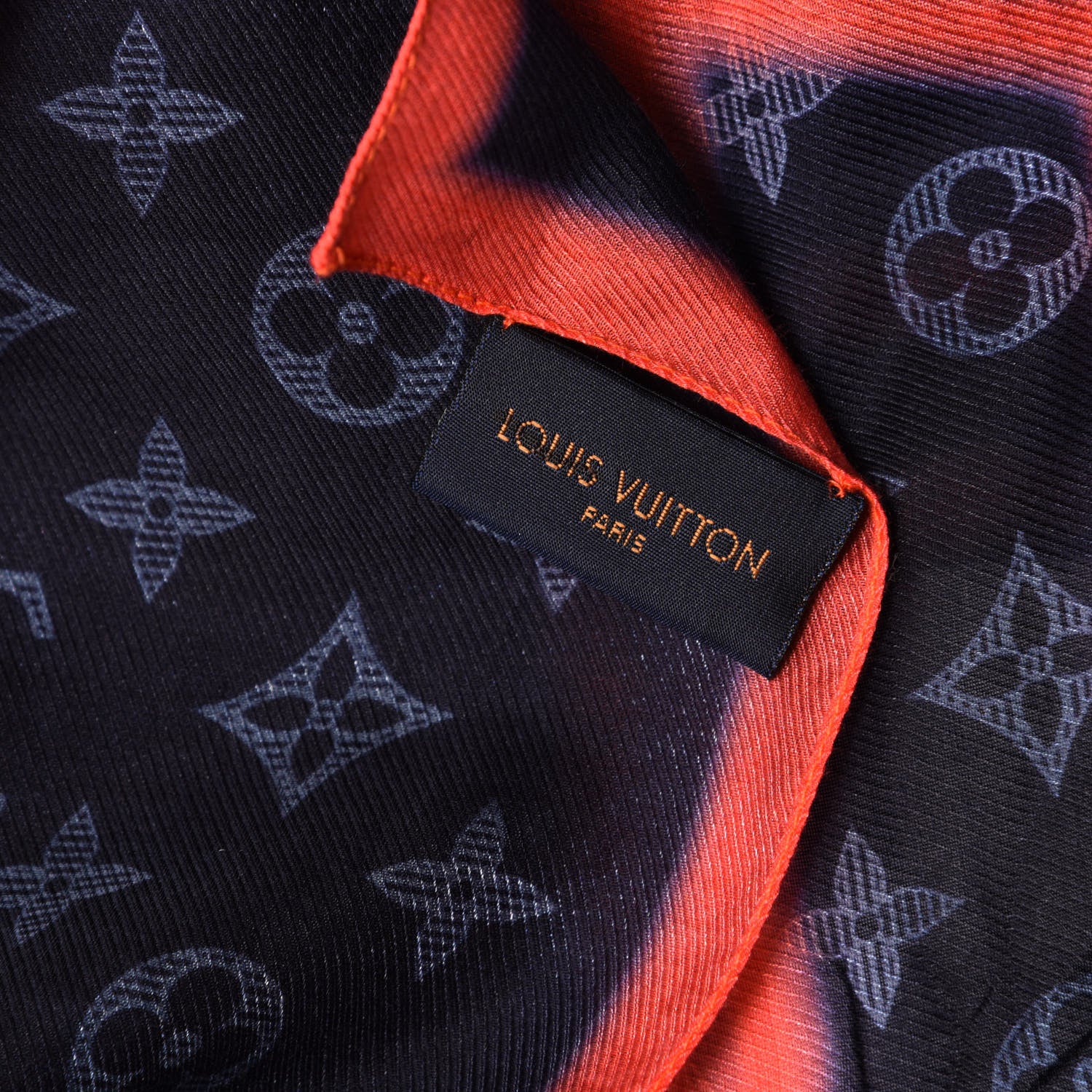 Louis Vuitton Silk Monogram Upside Down Scarf Marine 4 of 4