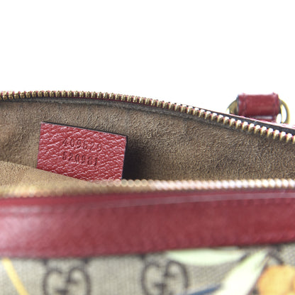 Gucci GG Supreme Monogram Tian Small Boston Beige Multicolor Red 9 of 11