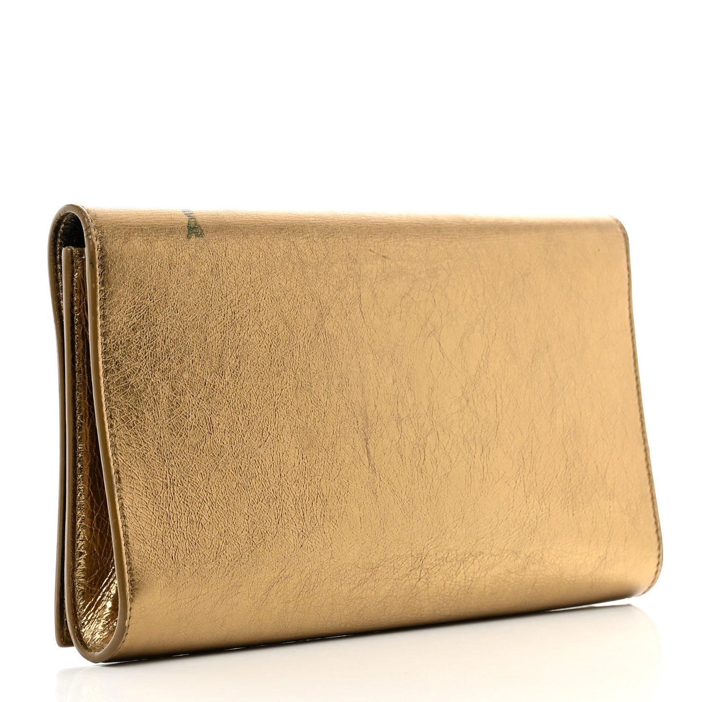 Metallic Calfskin Monogram Large Belle De Jour Clutch Gold