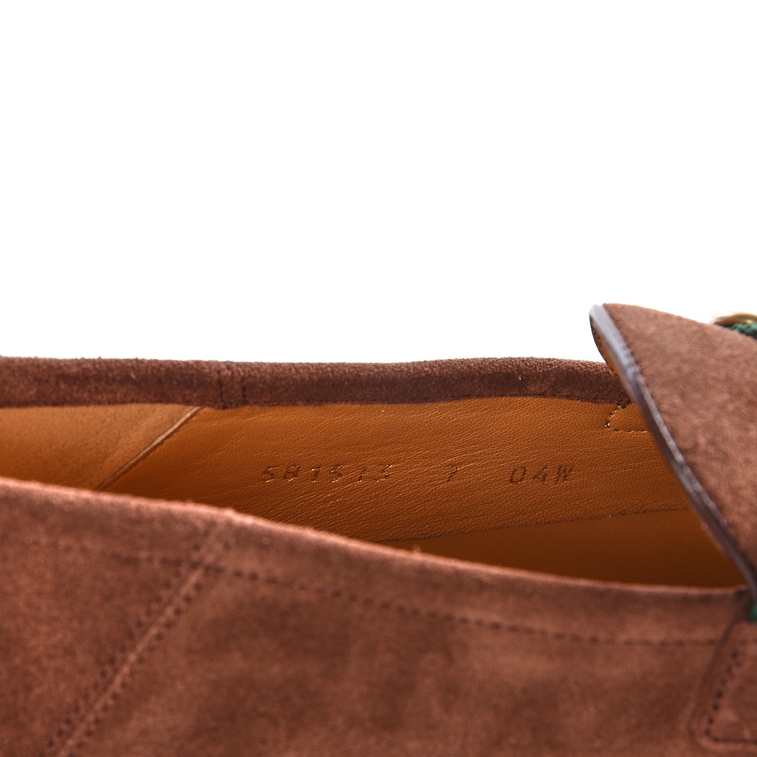 Gucci Suede Web Mens Horsebit Loafers 7 Brown 9 of 12