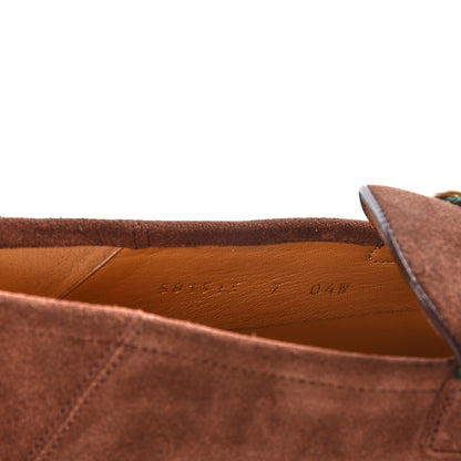 Gucci Suede Web Mens Horsebit Loafers 7 Brown 9 of 12