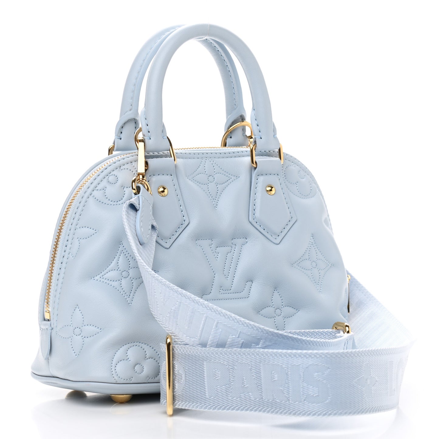 Calfskin Bubblegram Alma BB Ice Blue