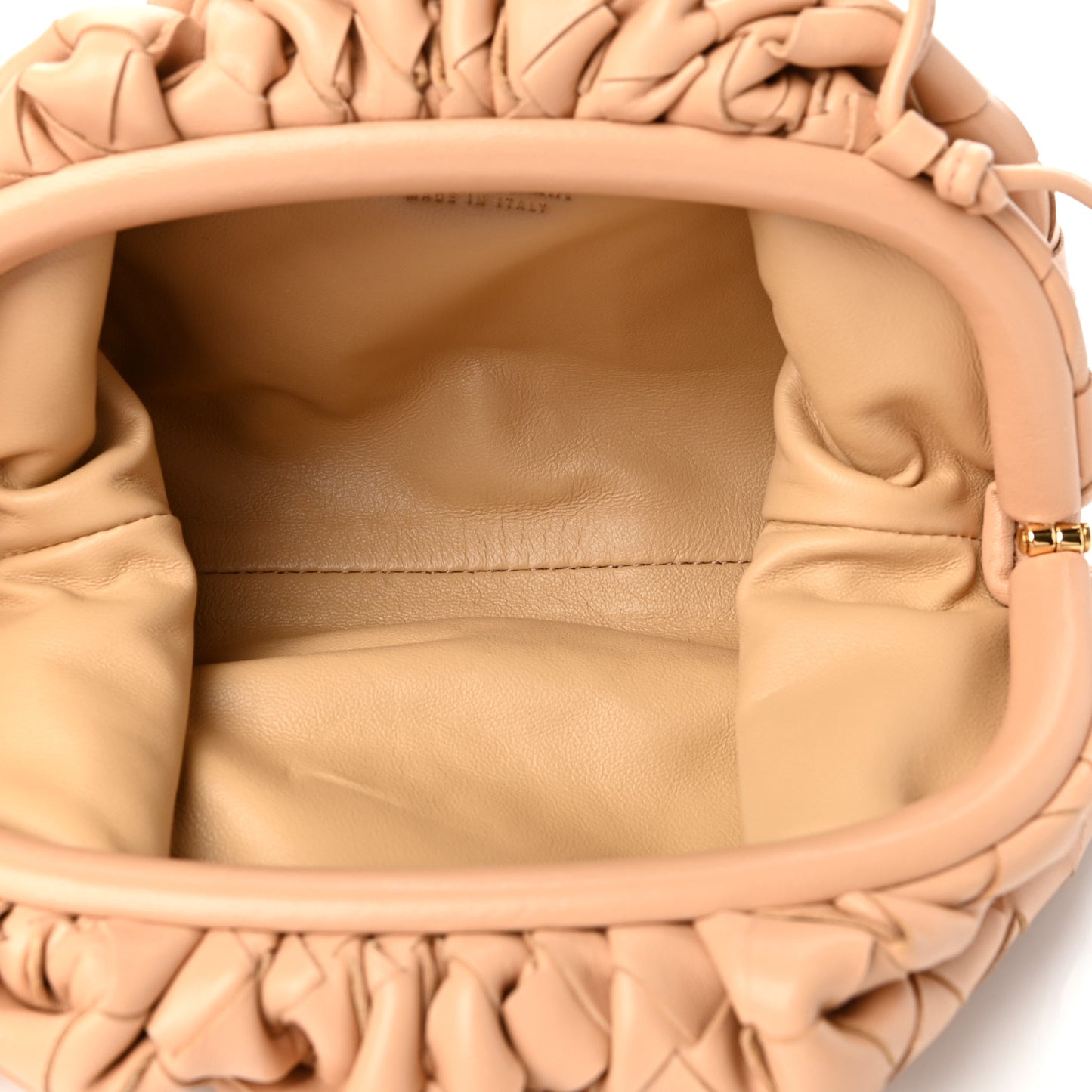 Nappa Intrecciato The Mini Pouch Almond