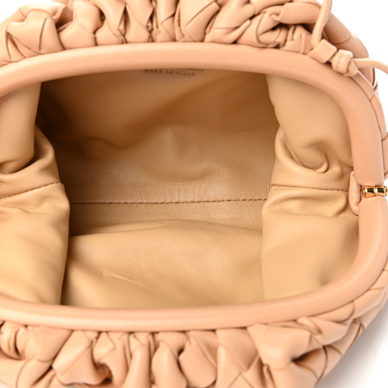 Bottega Veneta Nappa Intrecciato The Mini Pouch Almond 5 of 10