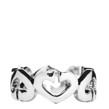 Cartier 18K White Gold Diamond Hearts and Symbols Ring 49 4.75 3 of 5